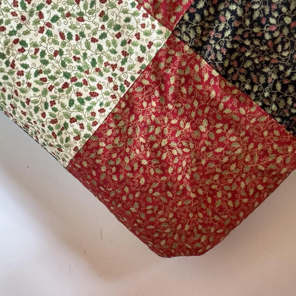 Tree Skirt Patchwork Quilted Handmade Christmas 40.5